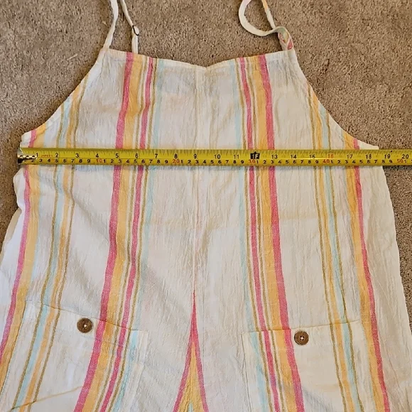 Rip Curl Women's Cotton Romper with Multicolor Stripes - Picture 7 of 13